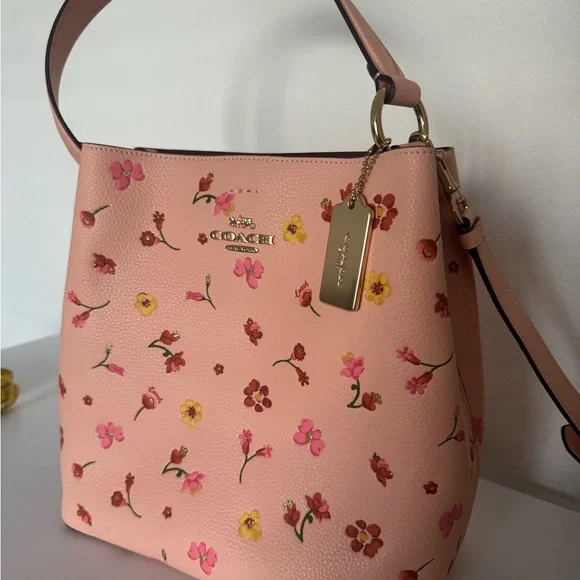 Coach Pink Floral Shoulder Bag - Picture 2 of 3